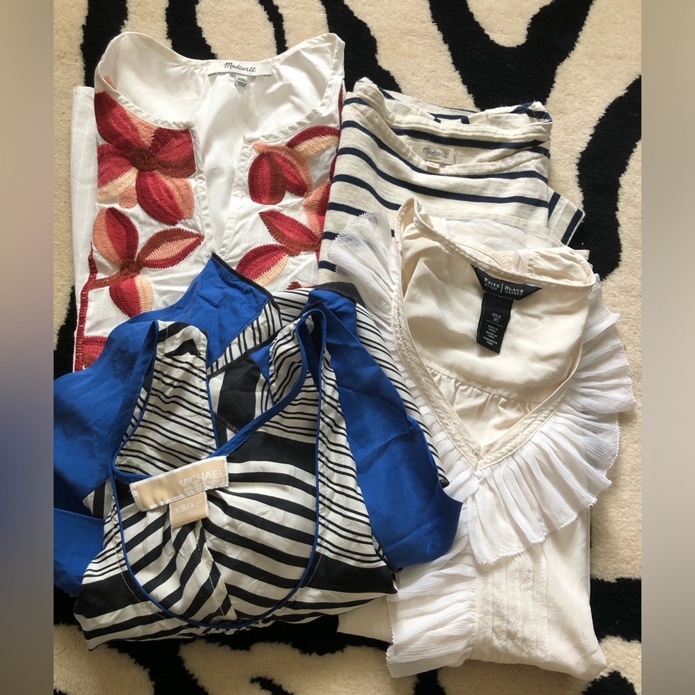 Bundle of 4 Tops Madewell, WHBM, Michael Kors